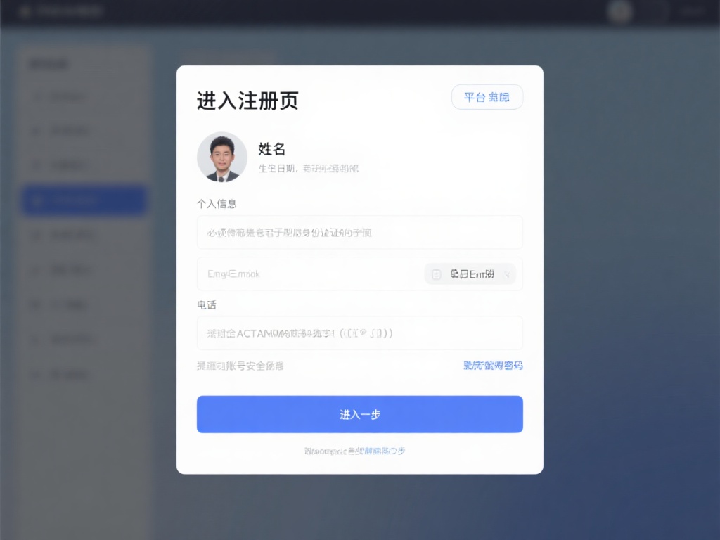 进入注册页面后，平台会要求你填写一系列个人信息，包